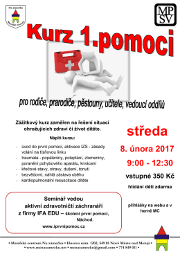 středa - Mateřské centrum Na zámečku