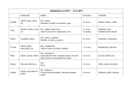 Jídelníček 23. 1 .2017 – 29. 1.2017