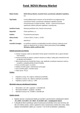 Fond Nova Money Market