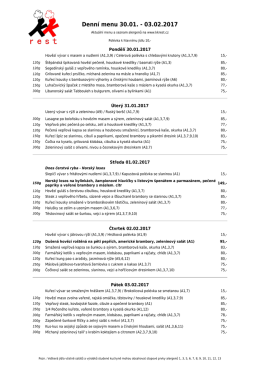 Týdenní menu