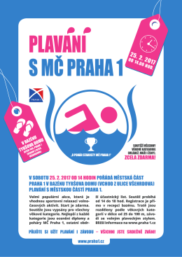 Plavání s MČ Praha 1 o pohár starosty MČ Praha 1