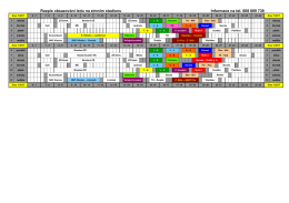 Rozpis obsazování ledu na zimním stadionu Informace na tel. 608