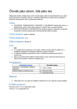 Člověk jako strom, lid&eacute; jako les