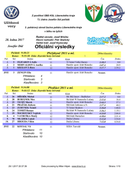 Jos. Důl - poh&aacute;r KSL LK 28. 1. 2017 - Time-H