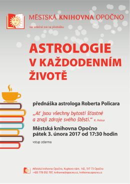 přednáška astrologa Roberta Policara Městská knihovna