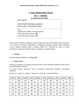 obory vzdělání s maturitní zkouškou