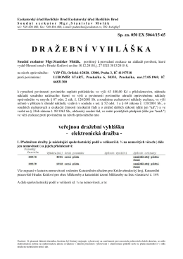 Dražebn&iacute; vyhl&aacute;&scaron;ka