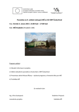 Pozv&aacute;nka v pdf. - Město Česk&yacute; Brod