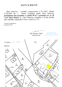 oZNÁMEN - Obec Ostravice