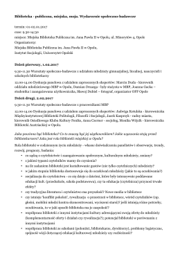 program - Uniwersytet Opolski