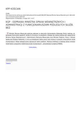 kpp kościan kgp - odprawa ministra spraw wewnętrznych i