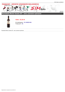 Montebelli Merlot Veneto IGT - wino czerwone wytrawne