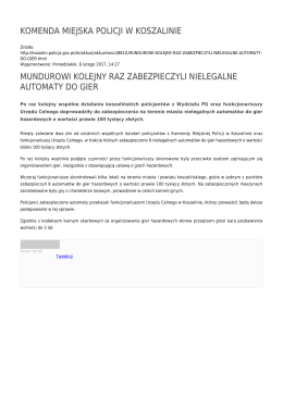 Generuj PDF - Komenda Miejska Policji w Koszalinie