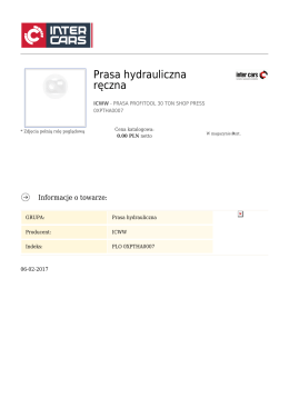Prasa hydrauliczna ręczna