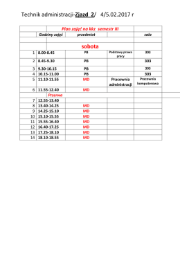 Technik administracji-Zjazd 2/ 4/5.02.2017 r