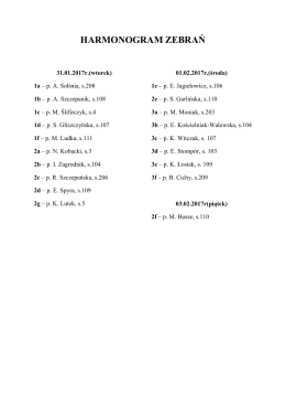 HARMONOGRAM ZEBRAŃ
