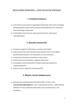 załącznik nr 1 - Zespół Szkół Poligraficznych im. Marszałka Józefa