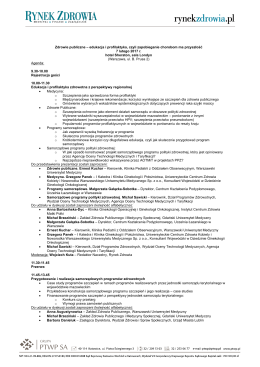 Zdrowie publiczne – edukacja i profilaktyka, czyli