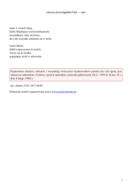 zawsze przyciągałam biel &mdash; ajw