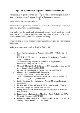 Firmy kamieniarskie z pozwoleniem