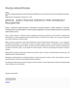 policja wielkopolska jarocin - dzieci podczas zimowych ferii