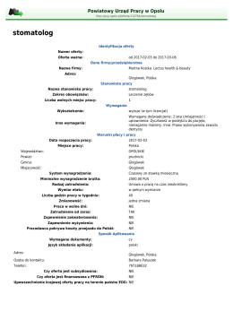 stomatolog - Powiatowy Urząd Pracy w Opolu