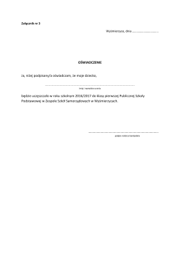 pobierz formularz - Zespół Szkół Samorządowych w Wyśmierzycach