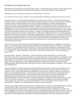 Jak Marszałek Piłsudski walczył z Sadem Najwyższym