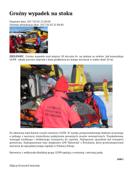 Groźny wypadek na stoku