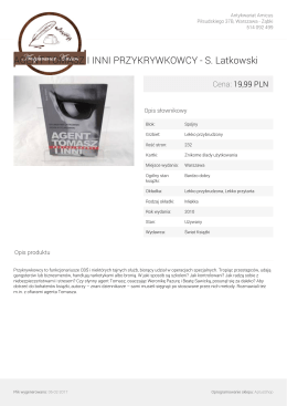 AGENT TOMASZ I INNI PRZYKRYWKOWCY