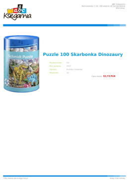 Puzzle 100 Skarbonka Dinozaury