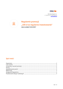 Regulamin promocji „100 zł za regularne inwestowanie