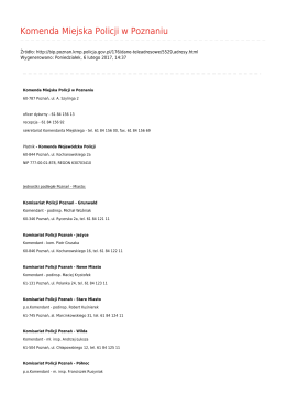 Generuj PDF - Komenda Miejska Policji w Poznaniu