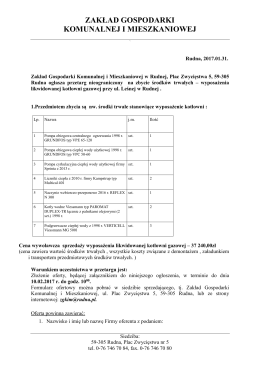 zakład gospodarki komunalnej i mieszkaniowej