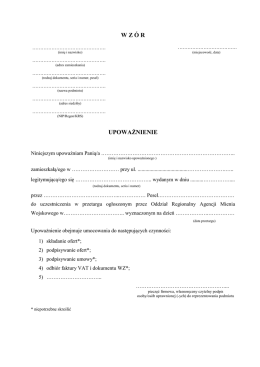 Wzór upoważnienia (, 205 KB)