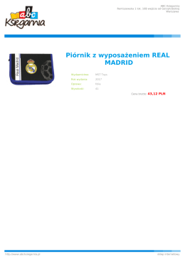 Piórnik z wyposażeniem REAL MADRID