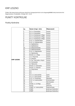 KMP LESZNO PUNKTY KONTROLNE