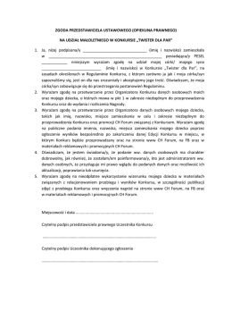 zgoda przedstawiciela