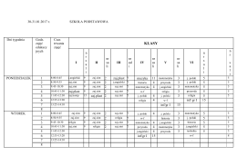 plan lekcji 30 - 31.01.2017 r. szkoła podstawowa