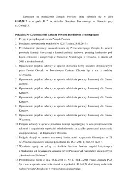 Posiedzenie Zarządu Powiatu