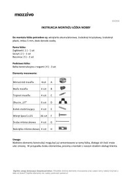 instrukcja montażu ł&oacute;żka nobby