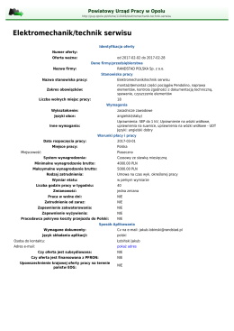 Elektromechanik/technik serwisu