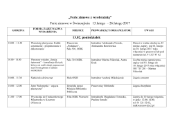 „Ferie zimowe z wyobraźnią” Ferie zimowe w Świnoujściu 13.lutego