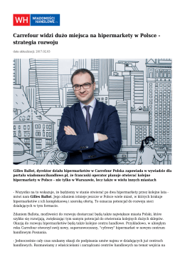 Carrefour widzi dużo miejsca na kolejne hipermarkety w Polsce