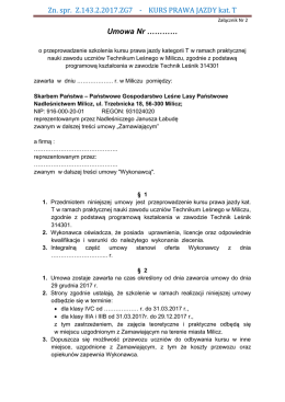 Umowa kat. T - Lasy Państwowe