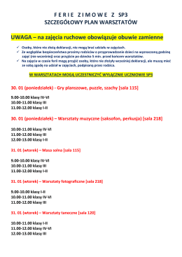 FERIEZIMOWEZ SP3 SZCZEG&Oacute;ŁOWY PLAN