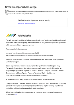 Generuj PDF z tej stronie - Urząd Transportu Kolejowego