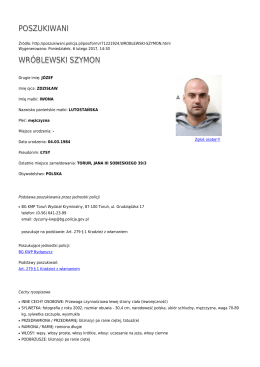 Generuj PDF - Poszukiwani