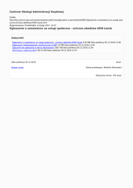 Generuj PDF - Centrum Obsługi Administracji Rządowej