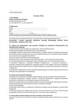 Pieczęć Wykonawcy